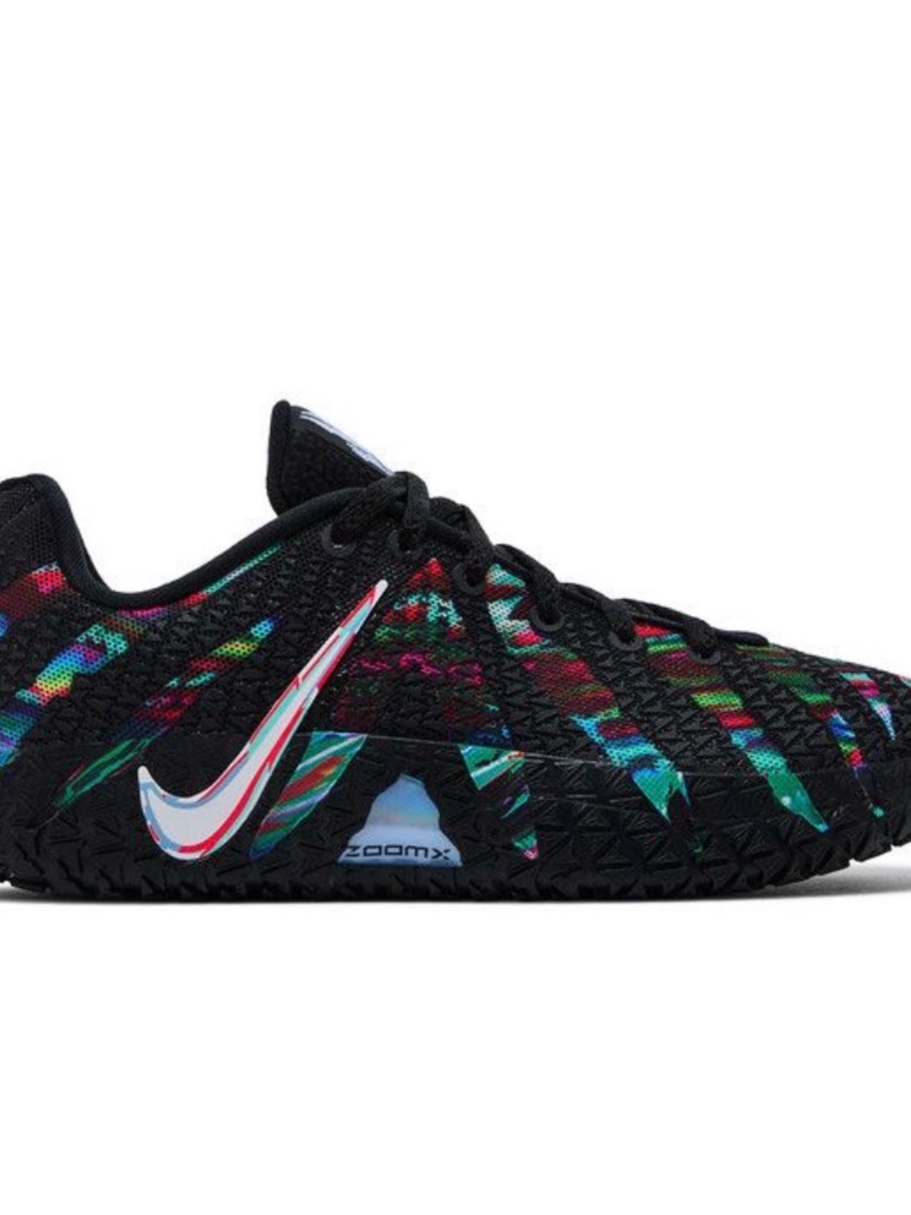 Nike Kids Black Sneakers with Multicolor Accents